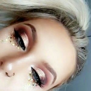 Gold temporary face tattoos